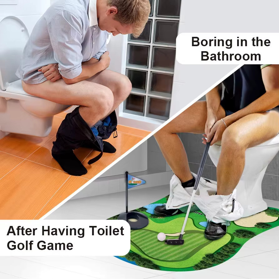 pgm Toiletten-Golfbälle-Spielset, Mini Indoor Putting Green, Set / Bundle - Bild 4