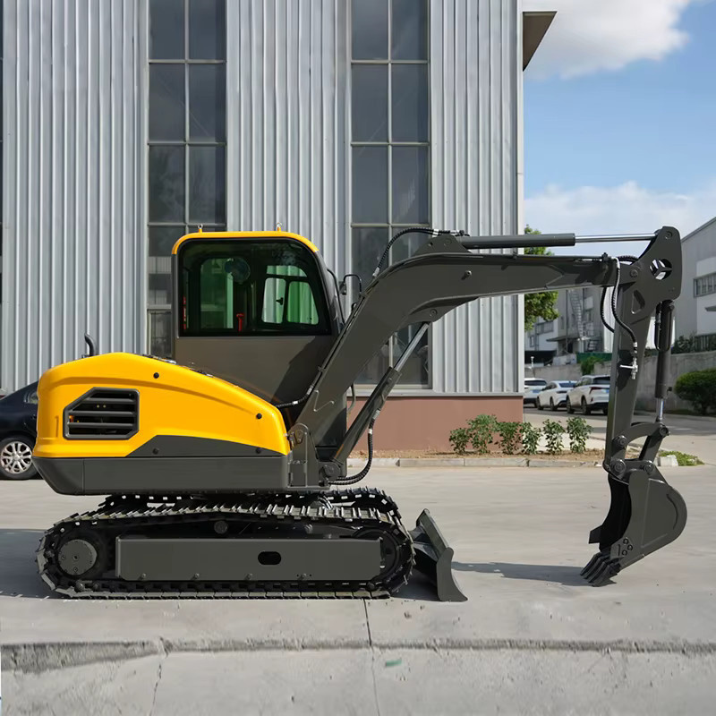 Kubota Diesel Minibagger mit EPA-Motor in Gelb, Crawler Micro Digger für den landwirtschaftlichen Einsatz - Bild 4