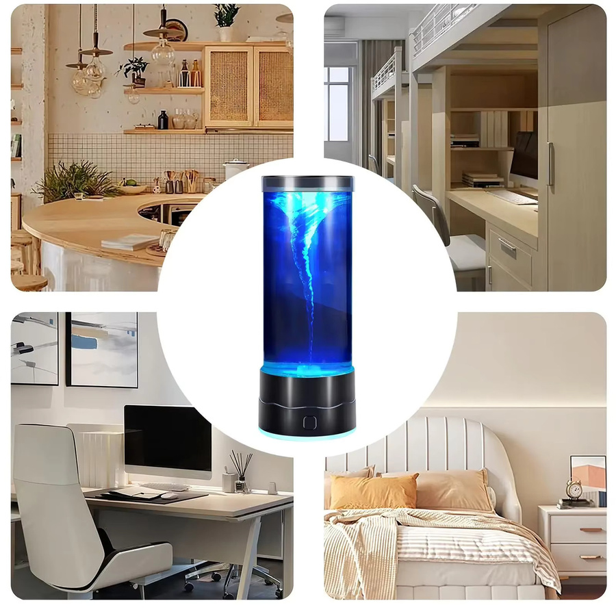 FRST LED Tornado Nachtlicht USB Mehrfarbige RGB Atmosphärenlampe Schwarz - Bild 5