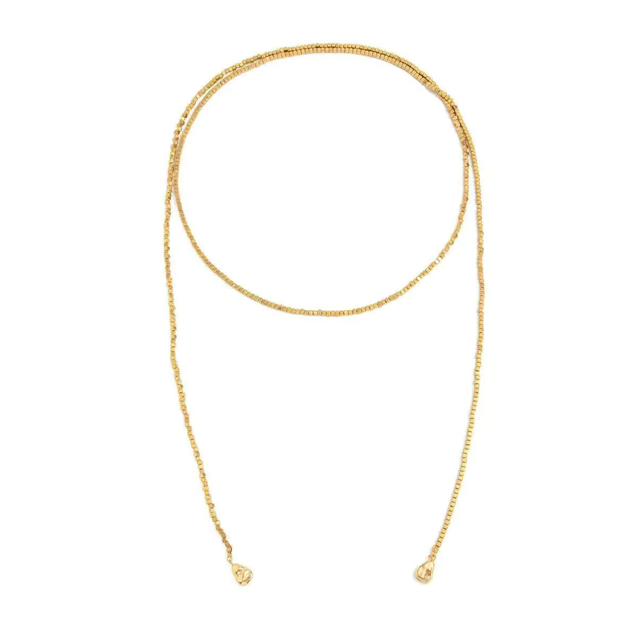 IngeSight.Z Halskette, Gold, Perlen, Damen, Punk, mehrschichtig, Y-förmig - Bild 2