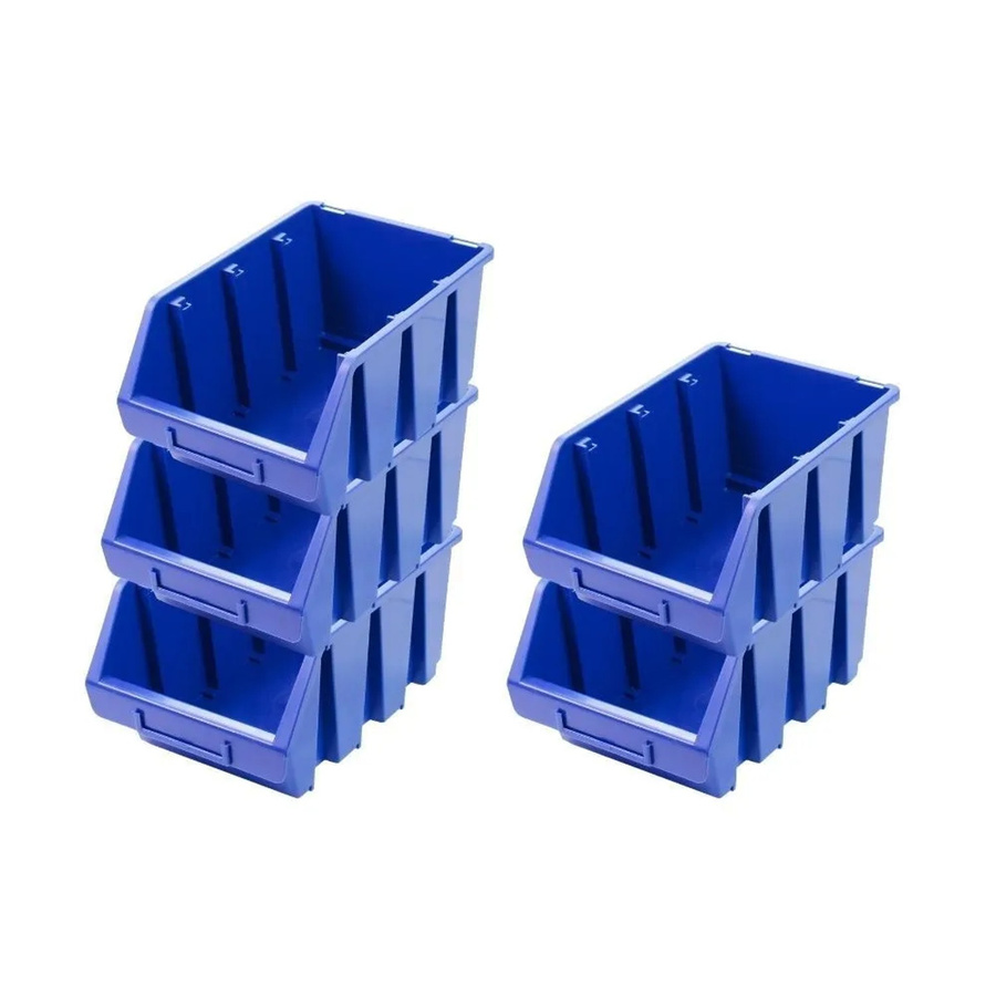 PROREGAL SuperSparSet 5x Sichtlagerboxen aus Polypropylen in Blau, H x B x T: 12,6 x 17 x 24 cm - Bild 2