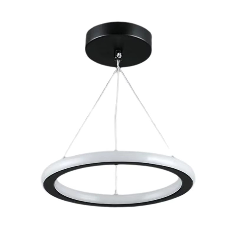 Feimefeiyou LED-Pendelleuchte in Ringform, Weiß, Nordisches Design für Wohnzimmer, Schlafzimmer und Flur - Bild 4