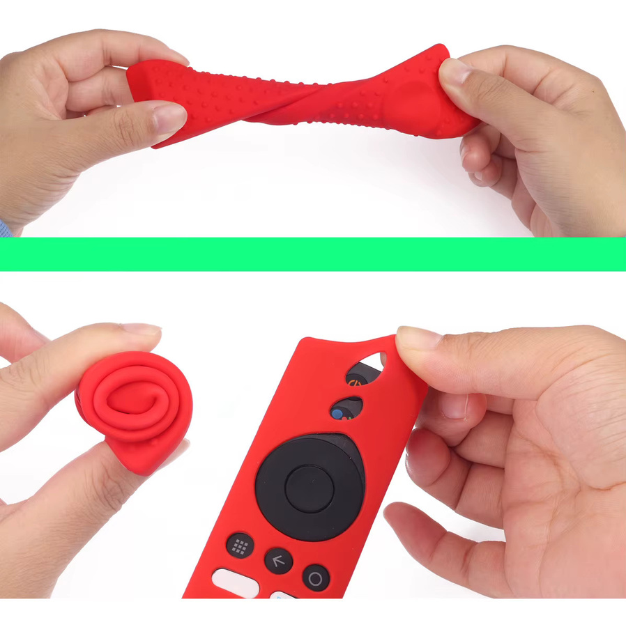 Stoßfeste Silikon-Schutzhülle für Xiaomi TV Box S Fernbedienung und Xiaomi TV Stick in Pink oder Rot - Bild 3