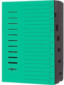 PAGNA Ordnungsmappe für DIN A4 mit 7 Fächern, 5 Stück, grün - Bild 1