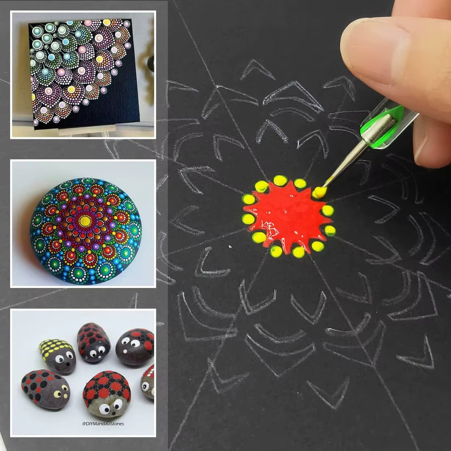 13-teiliges Mandala-Malstift-Set mit bunten Farbstiften für kreative DIY-Projekte in Mehrfarbig - Bild 2