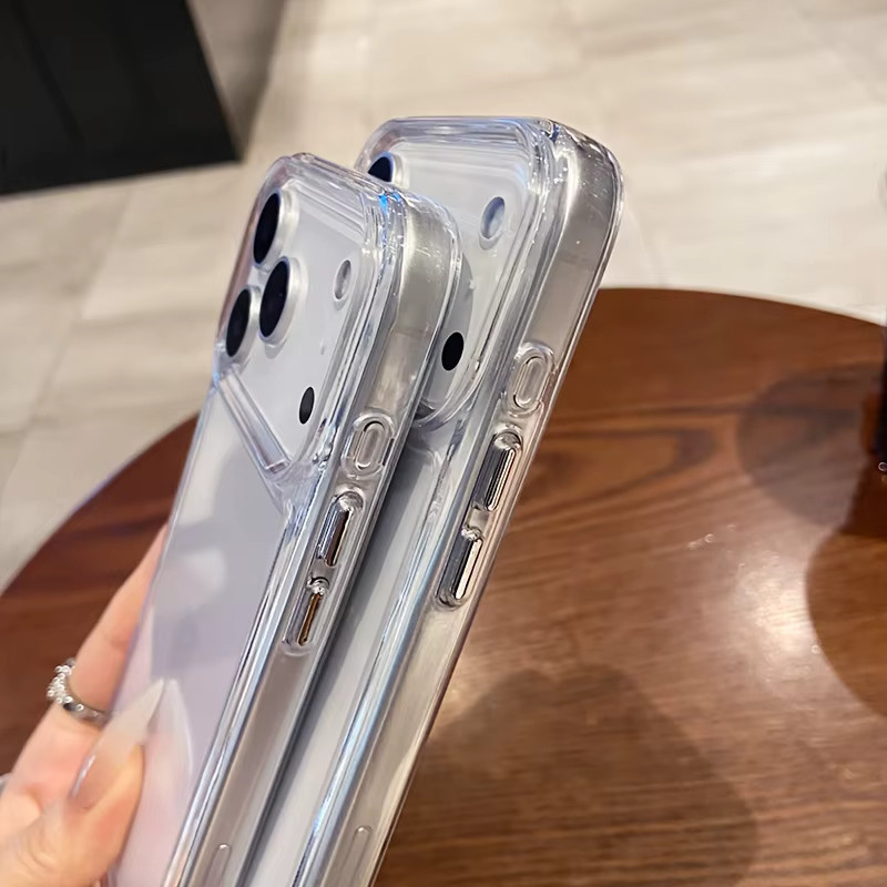 Transparente Silikon-Schutzhülle für Apple iPhone (kompatibel mit iPhone 11 bis iPhone 17 Pro Max) stoßfest und weich - Bild 2