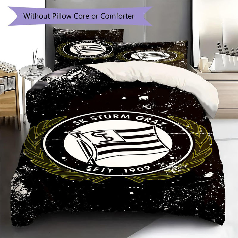 SK Sturm Graz Bettwäsche Set mit Bettbezug und 2 Kissenbezügen, B/H: 240 x 220 cm - Bild 6