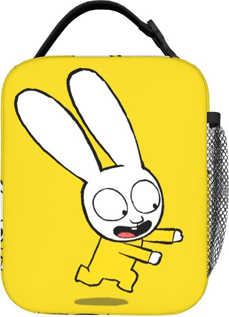 Fancy Style Studio Isoliertasche Simons Super Hase in Gelb, wiederverwendbare Thermotasche für Schule und Reise - Bild 1