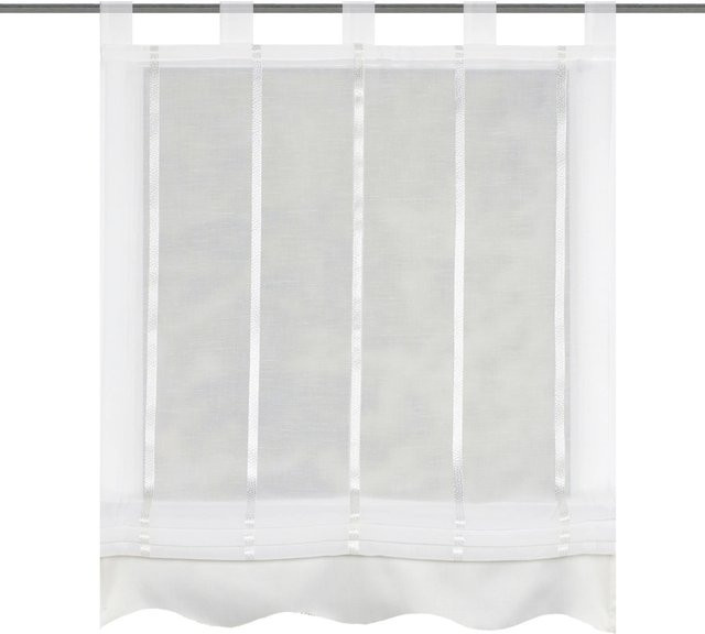 Raffrollo Voile von Heine Home in Natur mit Streifenmuster, B/H: 140 x 80 cm - Bild 1