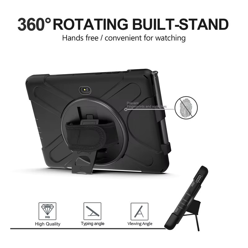 Robuste und stoßfeste Schutzhülle für Samsung Galaxy Tab Active 5 Pro SM-X350 SM-X356 in Schwarz - Bild 6