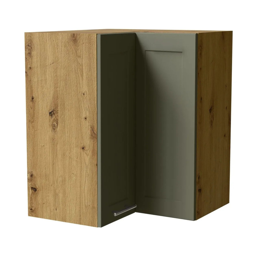Feldmann-Wohnen Eckhängeschrank Oslo W12 Eiche Artisan und Reed Green Matt mit Soft-Close-Türen, B/T/H: 60 x 60 x 72 cm - Bild 2