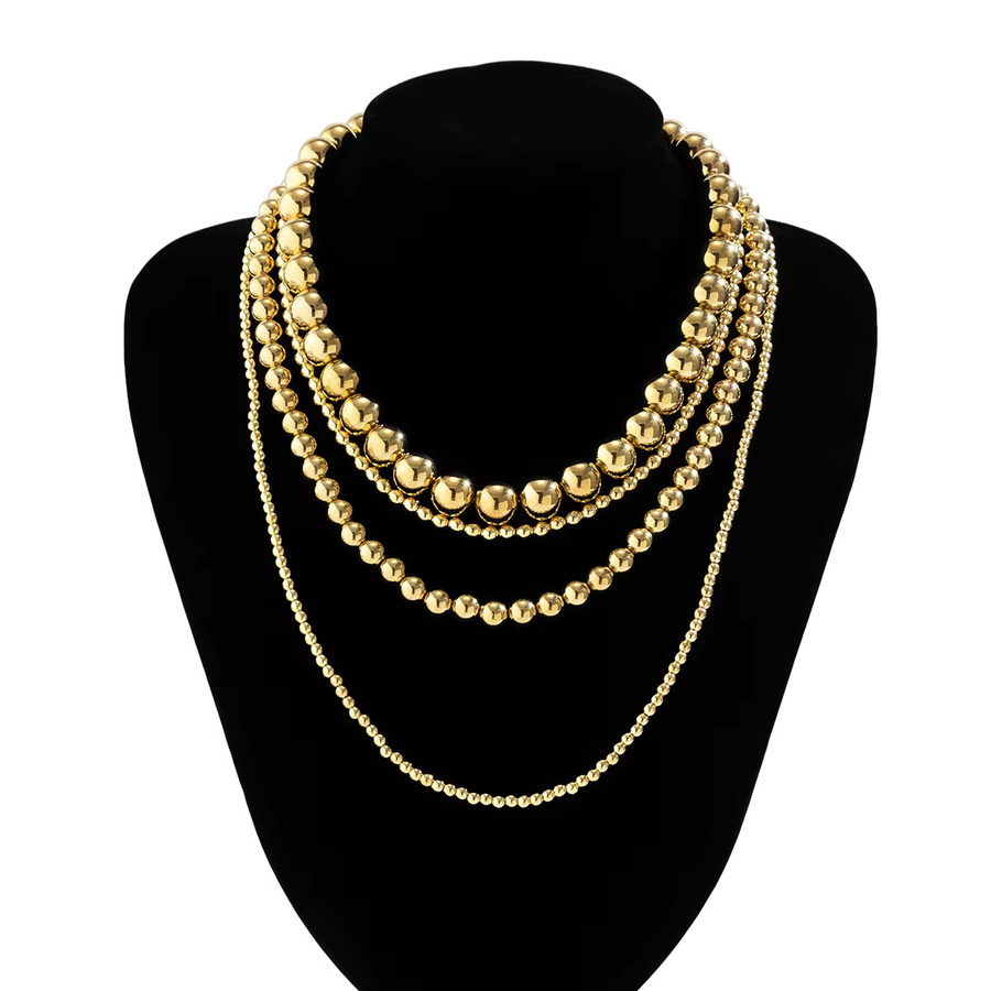 IngeSight.Z Halskette, mehrschichtig, Perle, Gold, Damen - Bild 3