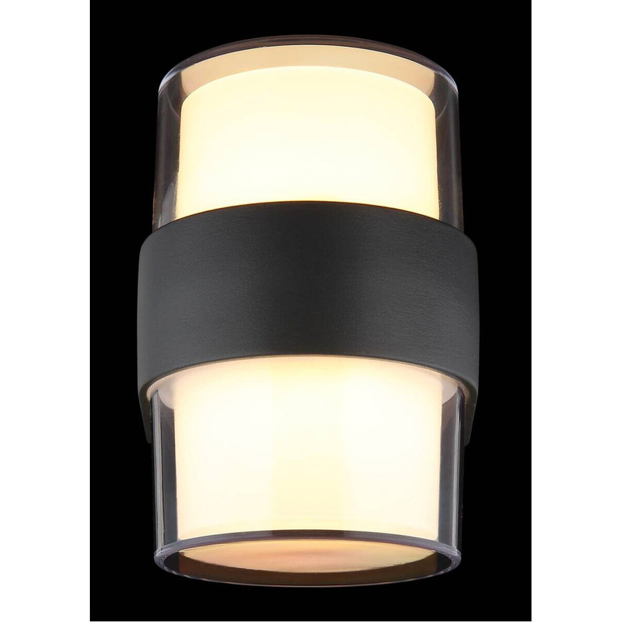 Globo Lighting Außenleuchte IGNACIO Up-Down LED in Grau mit transparentem Glas, B/H/T: 10,5 x 13,0 x 9,6 cm - Bild 4