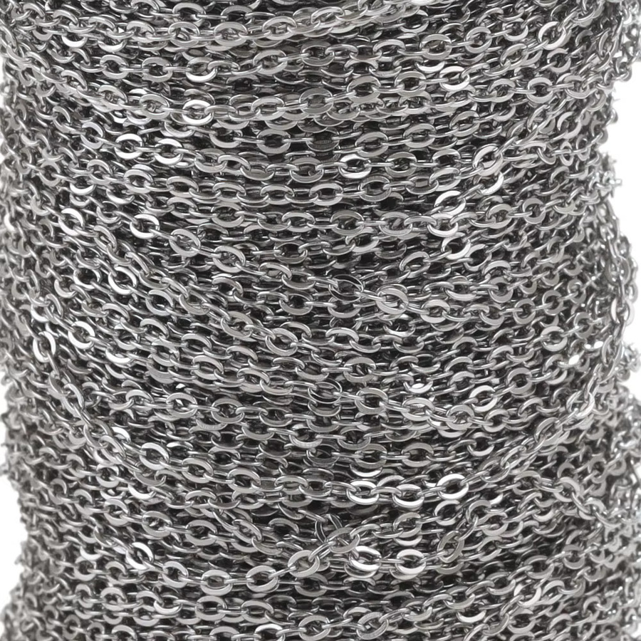 baizzx Kabelkette Edelstahl, O-Form Kreuz, Unisex - Bild 3