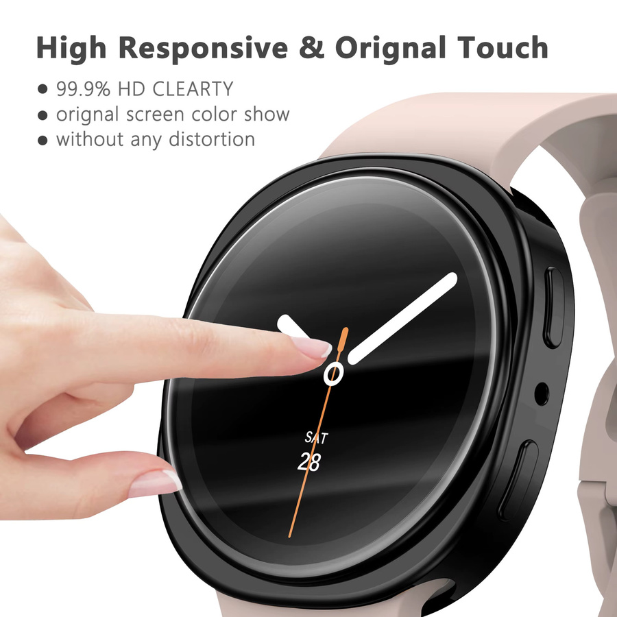 LCAPLE Displayschutzfolie für Samsung Galaxy Watch 8, TPU, Schwarz, Unisex - Bild 3