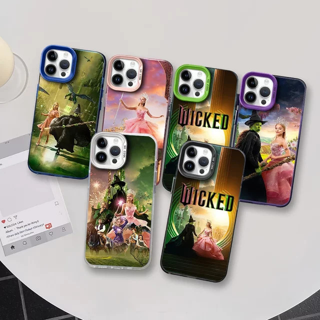 W-Wicked Part One GlindaS Handyhülle mit Lens Circle für iPhone 16 15 14 13 12 Pro Max Plus Laser Shell in Multicolour - Bild 1