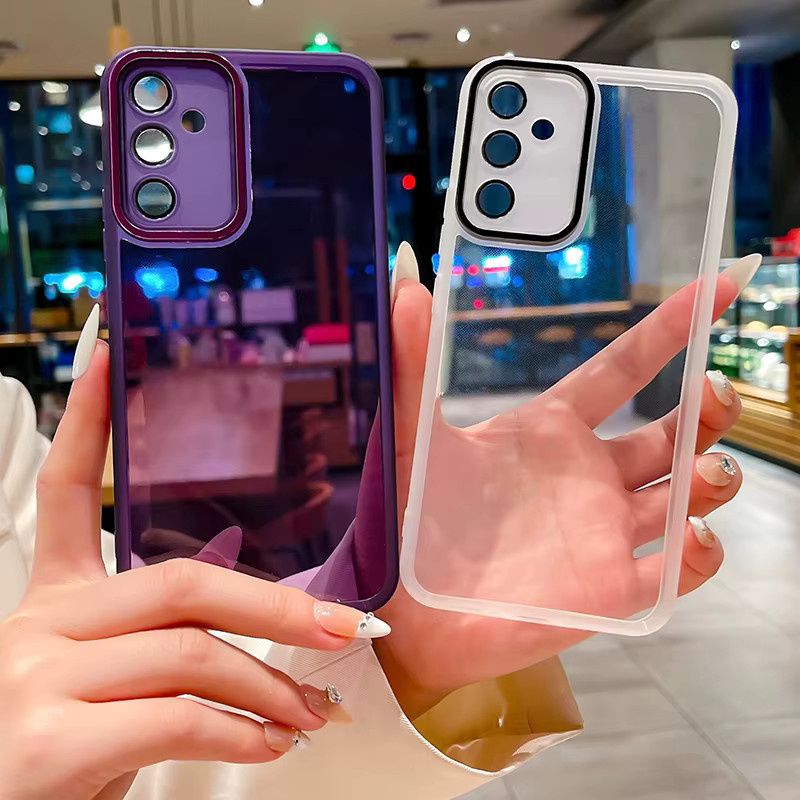 OnePlus Handyhülle aus weichem TPU mit Linsenschutz und durchscheinender Rückseite in Lila - Bild 1