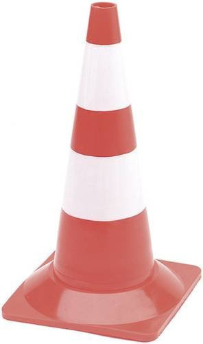Velleman Pylon Verkehrskegel in Rot, Weiß und Orange, B/T/H: 27,5 x 27,5 x 50,0 cm - Bild 1