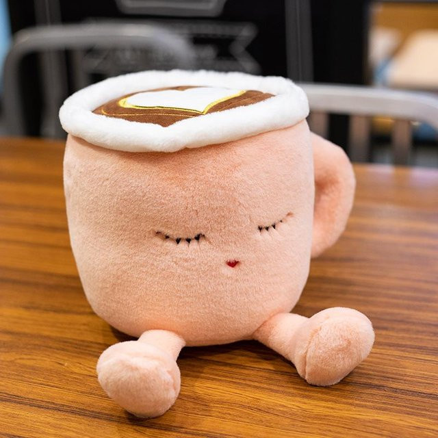 Yiran Health & Beauty Latte Art Kaffeetasse Plüschtier, 20cm, ab 3 Jahren - Bild 1
