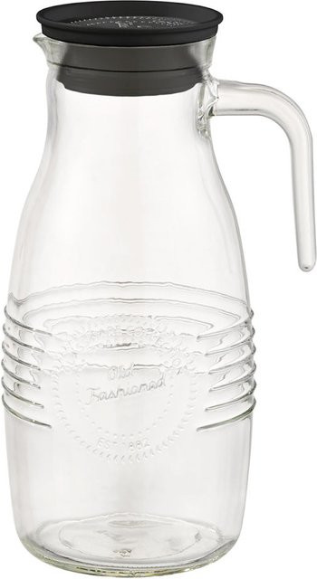 APS Saft- und Wasserkanne OLD FASHIONED aus Glas mit Deckel, transparent, 1,8 l - Bild 1