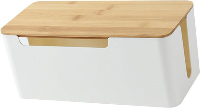 KONNWEI Router Organizer Box zur Kabelaufbewahrung und WLAN-Abschirmung in Weiß - Bild 1