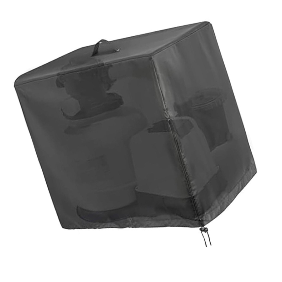 Three Body Wasserdichte Poolfilterabdeckung aus Oxford-Gewebe in Schwarz für Sandfiltersysteme und Poolpumpen - Bild 3