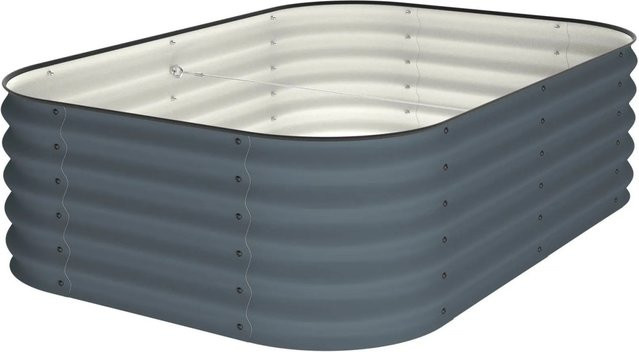 VidaAtHome.de ALVARE Gartenbeet aus Metall in Graphitgrau und Schwarz, B/T/H: 108 x 155 x 43 cm - Bild 1