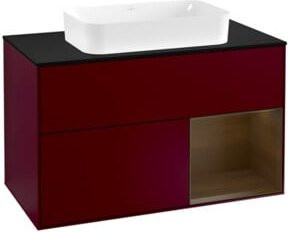 V&B Waschtischunterschrank Finion mit Abdeckplatte, Farbe Peony Matt, B: 100 cm, T: 50,1 cm - Bild 1