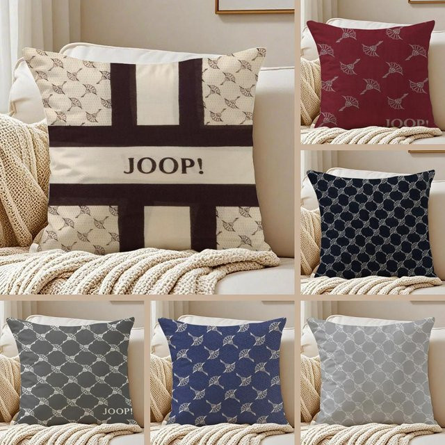 JOOP! Kissenbezug aus Plüsch in Weiß mit unsichtbarem Reißverschluss, allergikerfreundlich, B/T/H: 30 x 30 x 30 cm - Bild 1