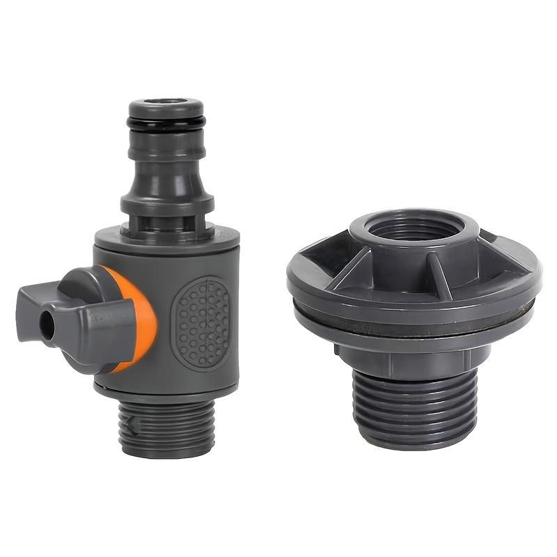 YC Direct 2er-Set PVC Wasserfass-Adapter mit Ventil für IBC-Wassertanks und Regenwassersammler mit Außengewinde und Schnellmontage - Bild 11