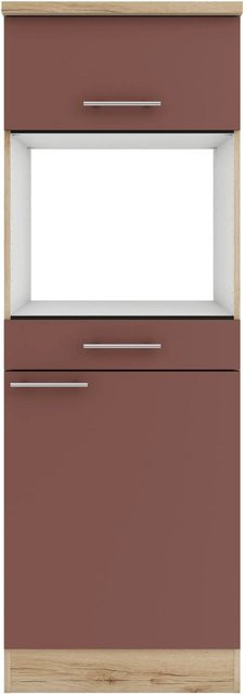 OPTIFIT Bari407 Küchen-Geräteumbauschrank in Rostrot mit modernem Design und matter Oberfläche, Breite: 60 cm - Bild 1