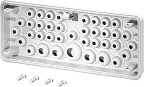 Hensel Anbauflansch Mi FP 38 aus Kunststoff in Weiß - Bild 1
