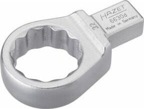Hazet Einsteck-Ringschlüssel 6630D-32 mit 14 x 18 mm Einsteck-Vierkant und 32 mm Außen-Doppel-Sechskant-Tractionsprofil in Silber - Bild 1
