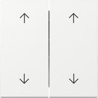 Gira Switch Doppelwippe mit Pfeilsymbolen und Abdeckung in Weiß - Bild 1