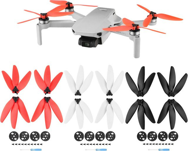 DJI Ersatzpropeller für Mini 2 und Mini SE, Faltbare Drei-Klinge Quick Release Propeller in Rot - Bild 1