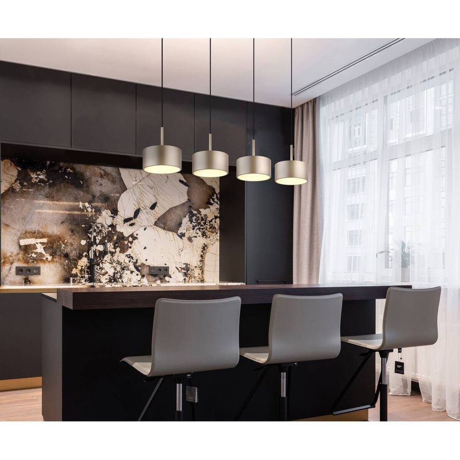 GLOBO LED-Hängeleuchte RAYMOND in Schwarz Matt und Gold, moderne lineare Pendelleuchte aus Metall und Kunststoff, B/H/T: 15 x 150 x 15 cm - Bild 2