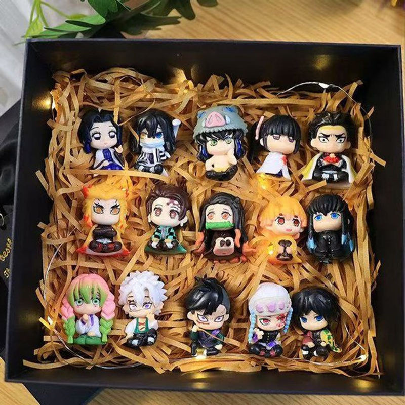 Q Posket Demon Slayer Kimetsu No Yaiba Figuren Set aus Kunststoff in Mehrfarbig als Desktop-Dekoration - Bild 1