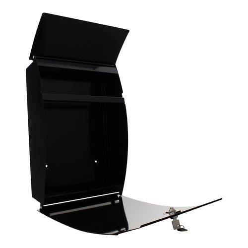 Rottner Briefkasten Harrow Wandmontage aus Stahl in Schwarzgrau, B: 32 cm, H: 44,5 cm - Bild 4