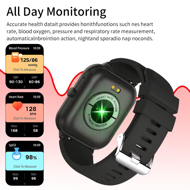 FOXBOX Smartwatch, GPS, Silikon, Schwarz, Unisex - Bild 4