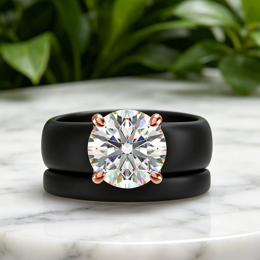 WZERO Ring, Roségold-plattiert, Zirkonia, Unisex - Bild 3