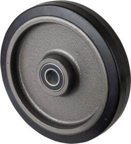 BS Rollen Gummirad B81.252 in Schwarz und Grau aus Kunststoff - Bild 1