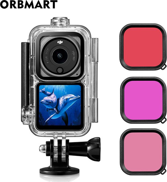 DJI Wasserdichtes Gehäuse für DJI Action 2 und DJI Osmo Action 2, transparente Unterwasser-Schutzhülle und Tauchabdeckung - Bild 1