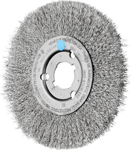 PFERD Rundbürste RBU ungezopft aus Edelstahl mit 0,30 mm Drahtstärke, Durchmesser: 180 mm, Bohrung: 22,2 mm - Bild 1