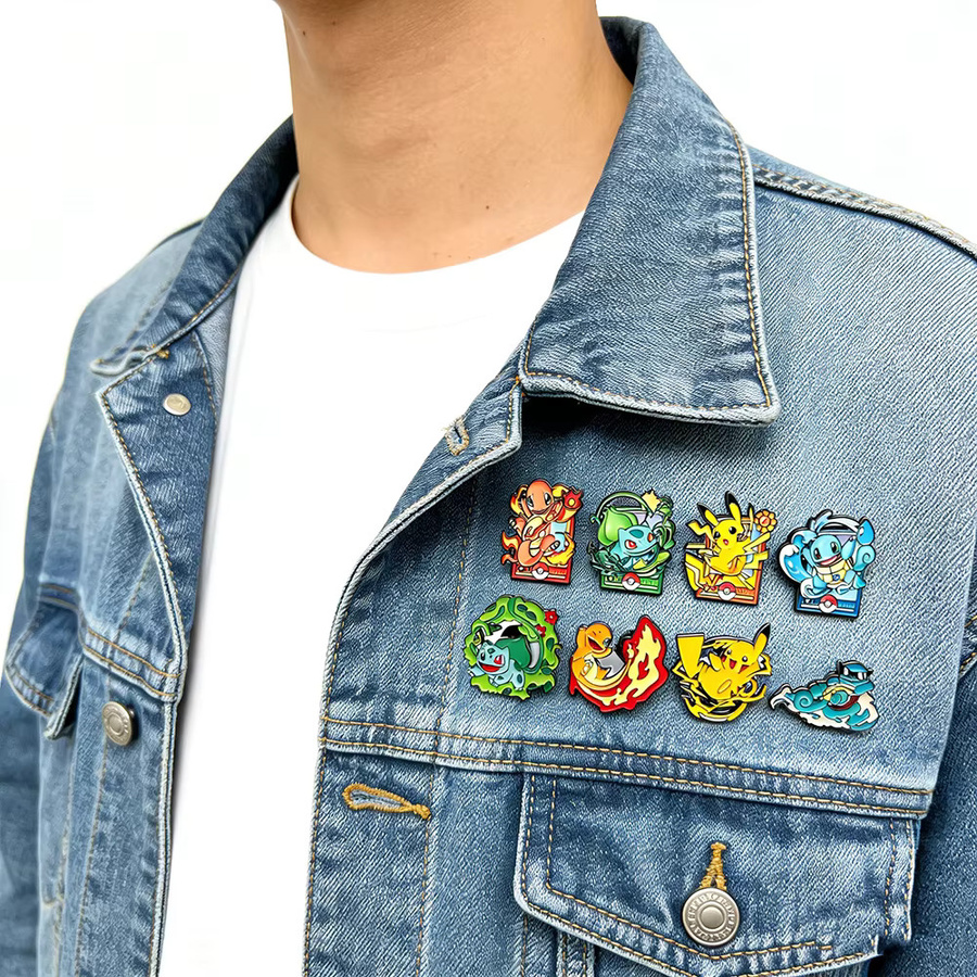Potdemiel Pokemon Emaille-Pins, 8 Stück Set, Metall, Bunt, Unisex - Bild 6