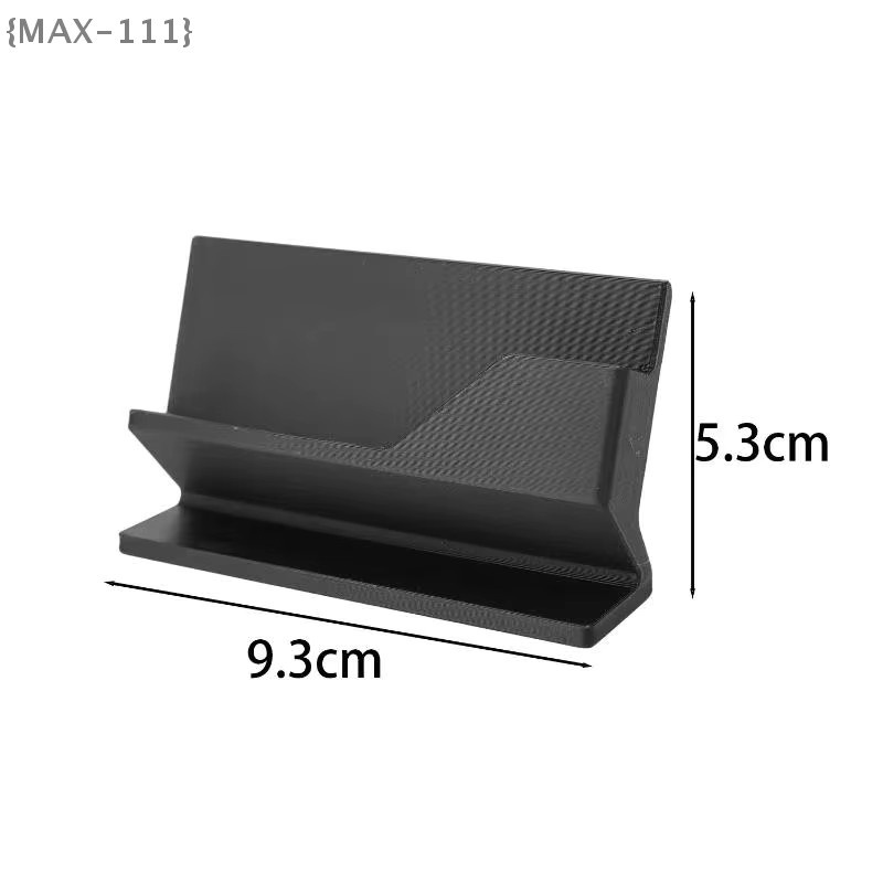 Minimalistischer Visitenkartenhalter F2-MAX111 aus Kunststoff in Schwarz als Desktop-Organizer zur Aufbewahrung und Präsentation von Karten - Bild 6