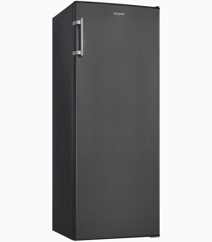 Exquisit Vollraumkühlschrank KS5320-V-H-040E in Inoxlook-Az, Standgerät mit LED-Innenbeleuchtung und reversibler Tür - Bild 3
