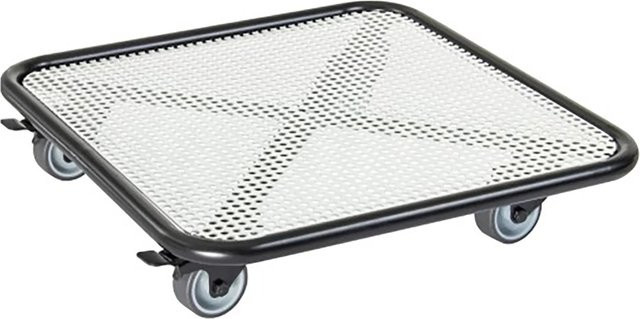 Wagner Design Pflanzenroller GH 7018 aus Stahlblech in Schwarz-Weiß, B/T/H: 38 x 38 x 8 cm - Bild 1