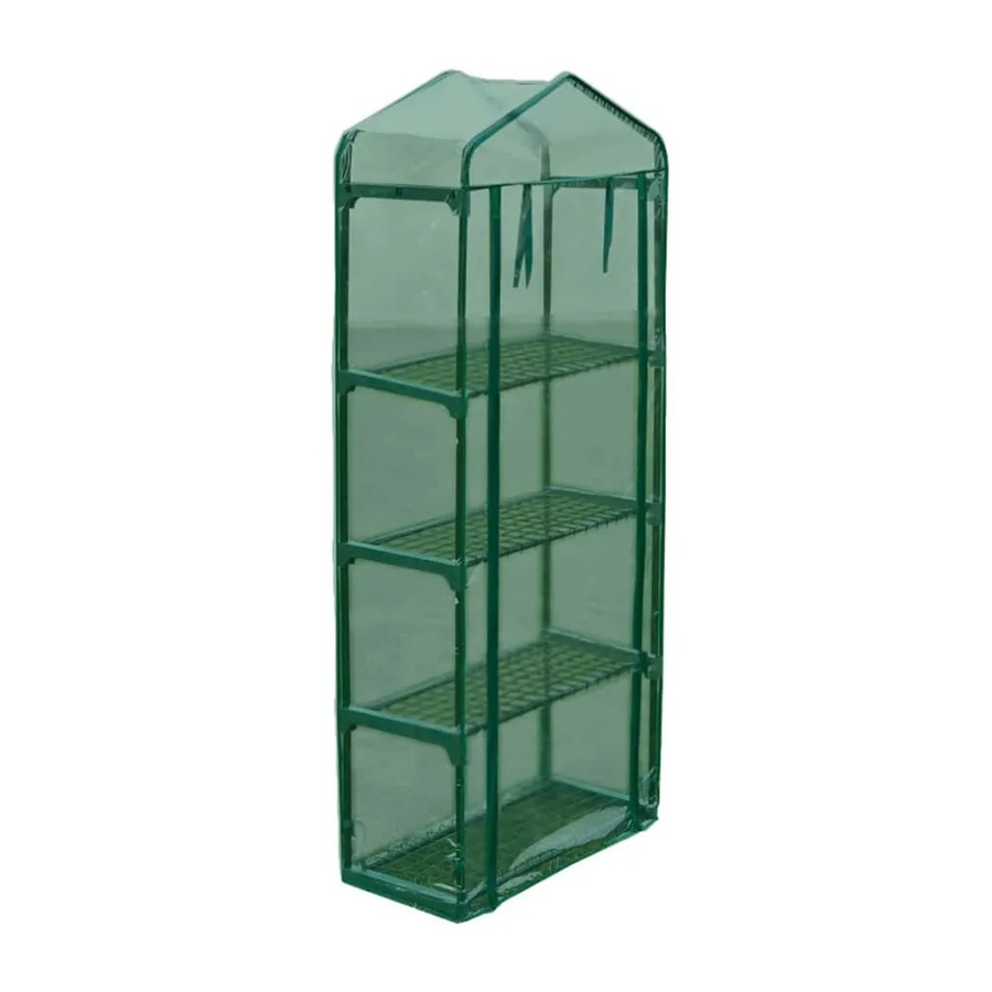 furnicato Gewächshaus in Grün mit 4 Regalen aus Stahl und PVC, H x B x T: 160 x 32 x 32 cm - Bild 2