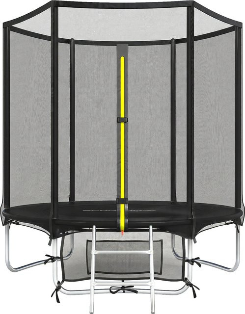 Aosom SPORTNOW Trampolin, Außentrampolin, Ø183 cm, ab 6 Jahre, Schwarz - Bild 1
