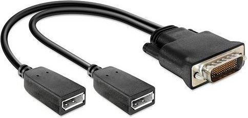 Delock DisplayPort Anschlusskabel DMS-59 auf DisplayPort, Schwarz, 0,25 m - Bild 1
